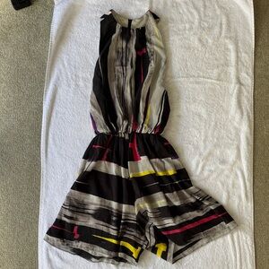 Alice + Olivia Multicolor Striped Romper